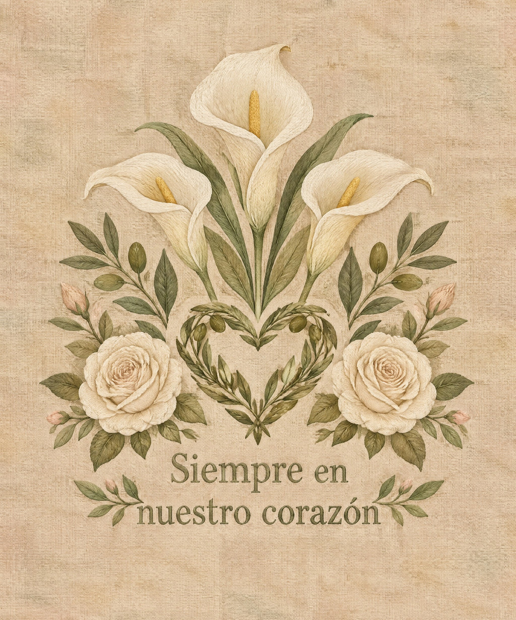 Siempre en
nuestro corazón blanket, full design