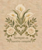 Siempre en
nuestro corazón blanket, full design