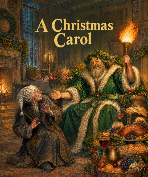 A Christmas Carol blanket, full design