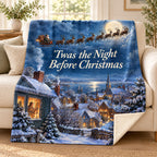 'Twas the Night Before Christmas blanket, on a sofa