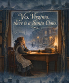 Virginia Writes to Santa blanket, full design