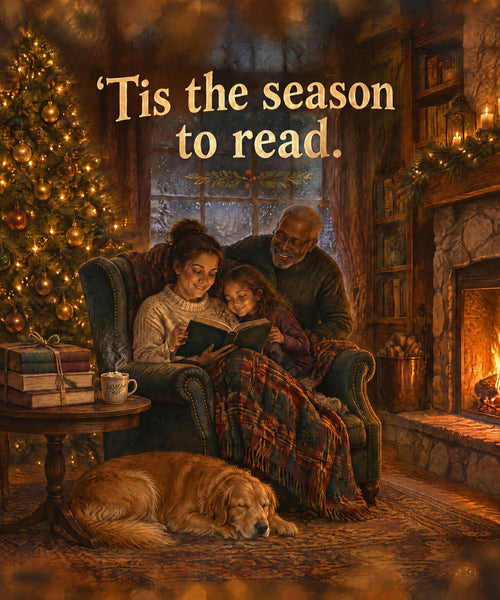'Tis the season to read. blanket, full design