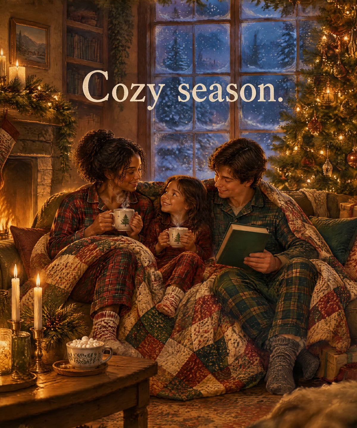 Cozy season. blanket, full design