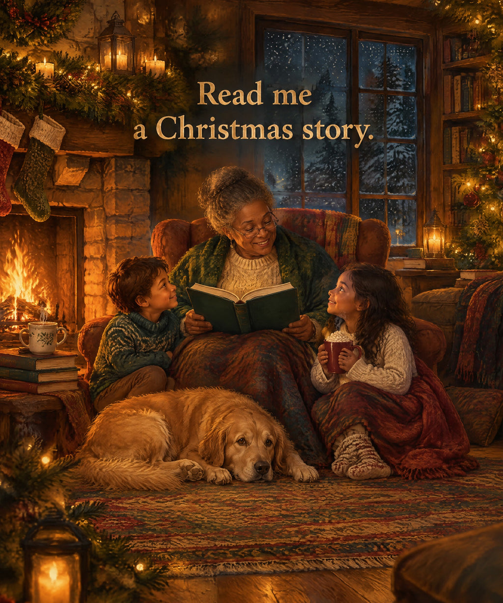 Read me a Christmas story. blanket, full design