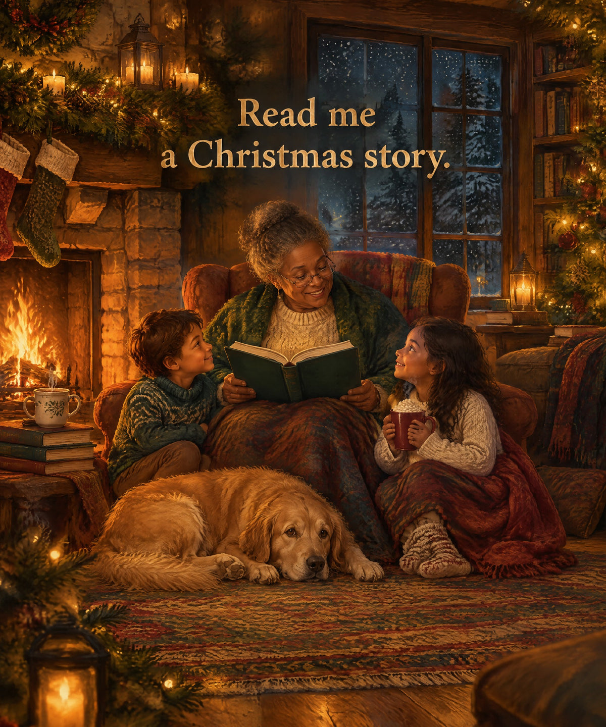 Read me a Christmas story. blanket, full design