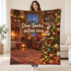 Dear Santa, define nice. blanket, held open