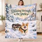 Dashing through the snow blanket, held open