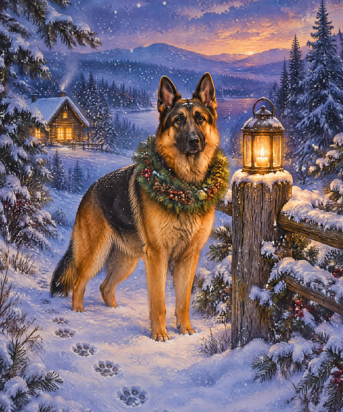 Shepherd at Dusk blanket, full design
