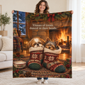 Dreaming of Treats blanket, held open