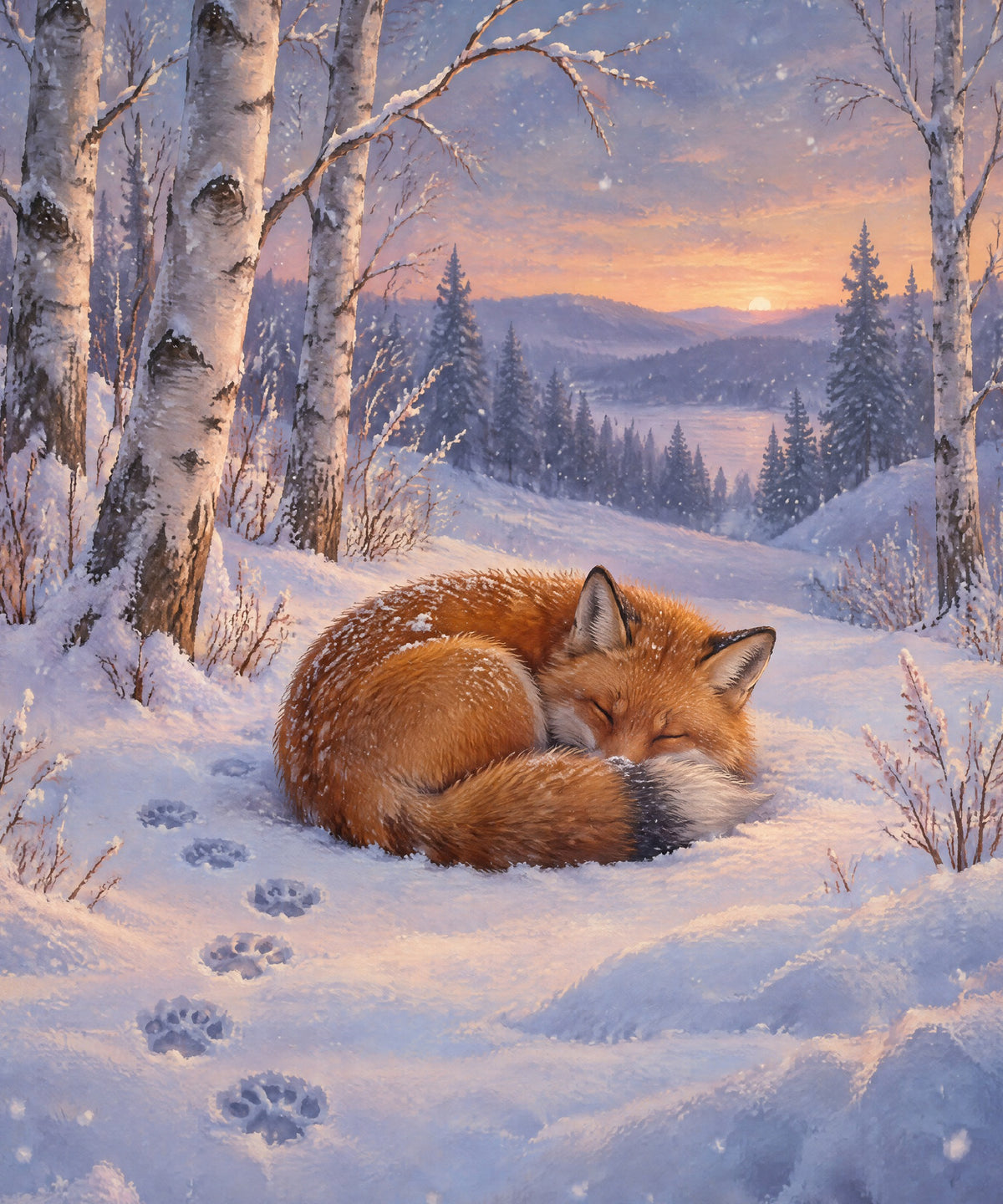 Birchwood Fox blanket, full design
