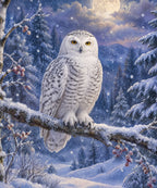 Moonlit Snowy Owl blanket, full design