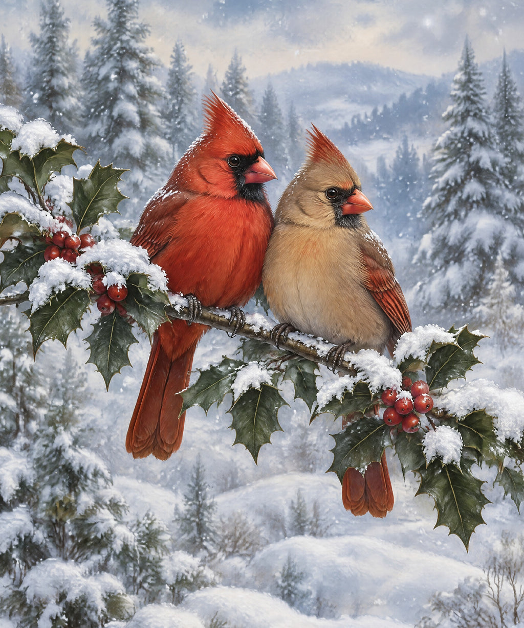 Holly Cardinals blanket, full design