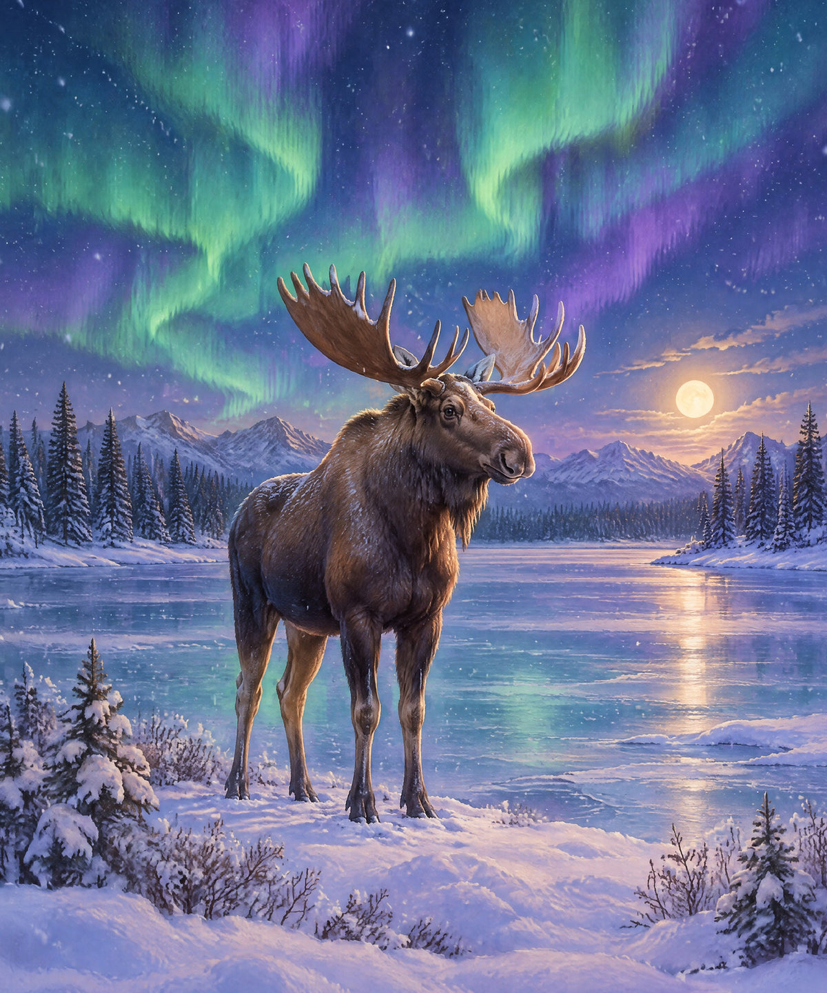Aurora Moose blanket, full design