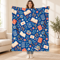 Little Clue Club blanket, held open
