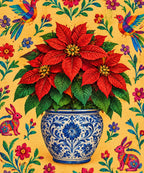 Talavera Nochebuena blanket, full design