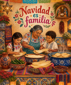 Navidad es familia blanket, full design