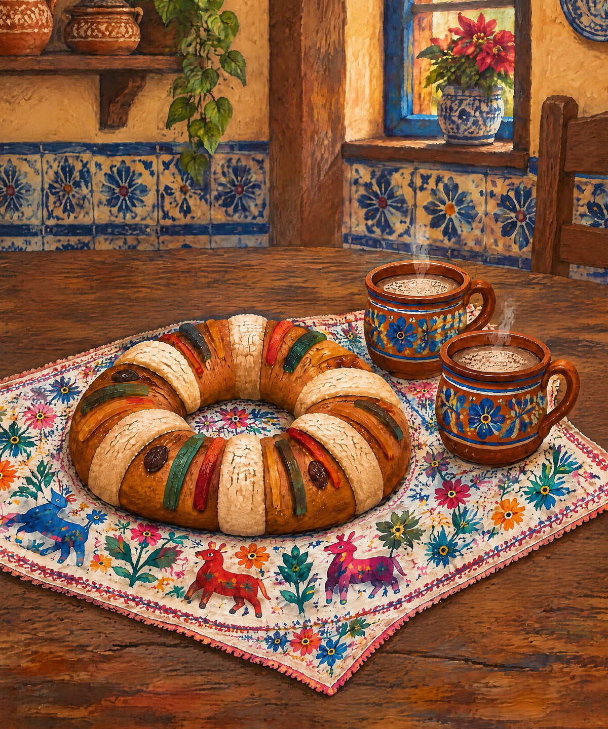 Rosca de Reyes blanket, full design