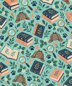 Paws and Mysteries blanket, full design