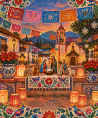 Farolito Plaza blanket, full design