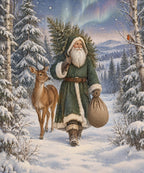Forest Saint Nicholas blanket, full design