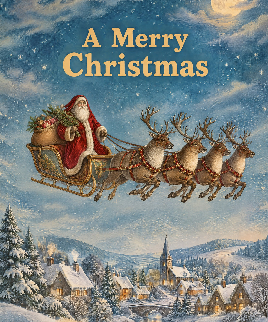 A Merry Christmas blanket, full design