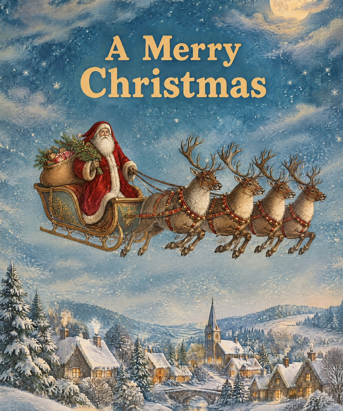A Merry Christmas blanket, full design