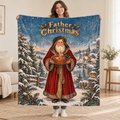 Father Christmas blanket, held open