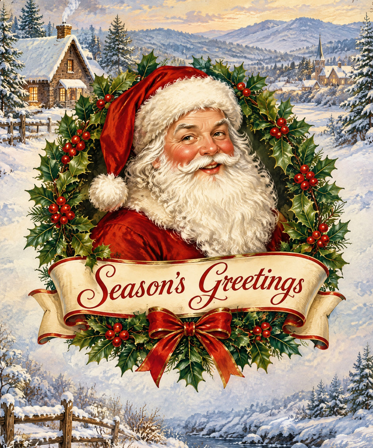 Season's Greetings blanket, full design