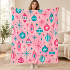 Atomic Ornaments blanket, held open