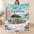 Off to Grandma's blanket, held open