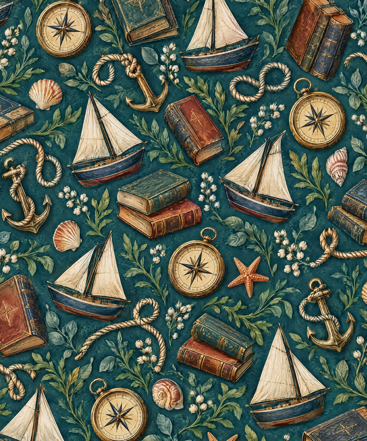 The Maritime Reader blanket, full design