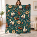 The Maritime Reader blanket, held open