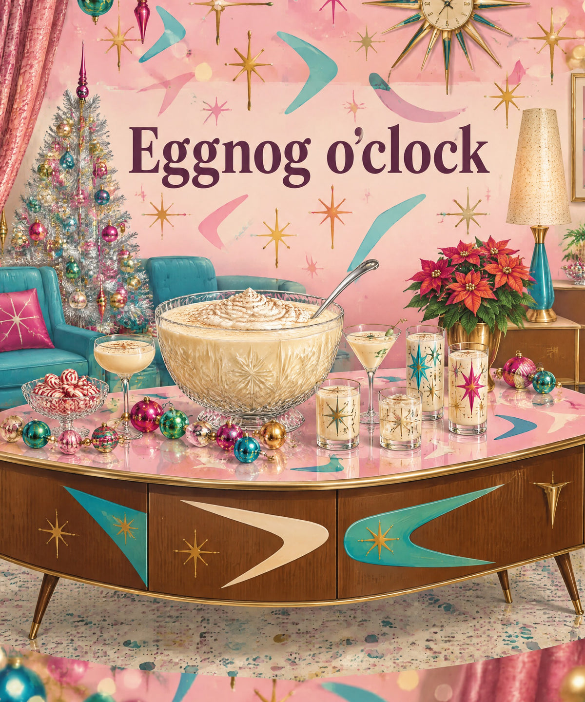 Eggnog o'clock blanket, full design