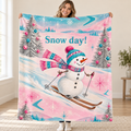 Snow day! blanket, held open