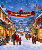 Merry Christmas blanket, full design