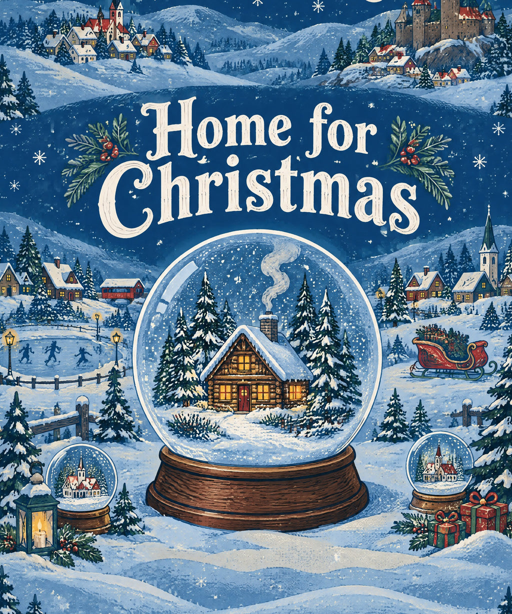 Home for Christmas blanket, full design