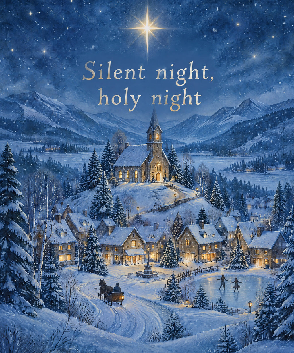 Silent night, holy night blanket, full design
