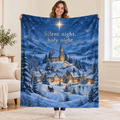 Silent night, holy night blanket, held open