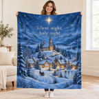 Silent night, holy night blanket, held open