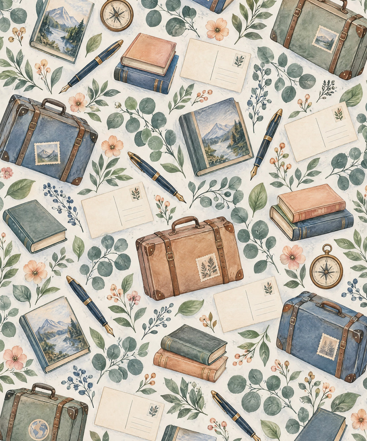 Postcards Between Pages blanket, full design
