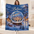 Believe blanket, held open