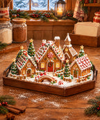 Gingerbread Village blanket, full design