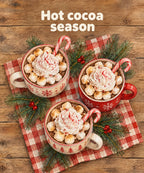 Hot cocoa season blanket, full design
