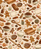 Gingerbread Cookie Pattern blanket, full design