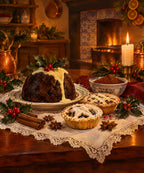 Victorian Christmas Pudding blanket, full design