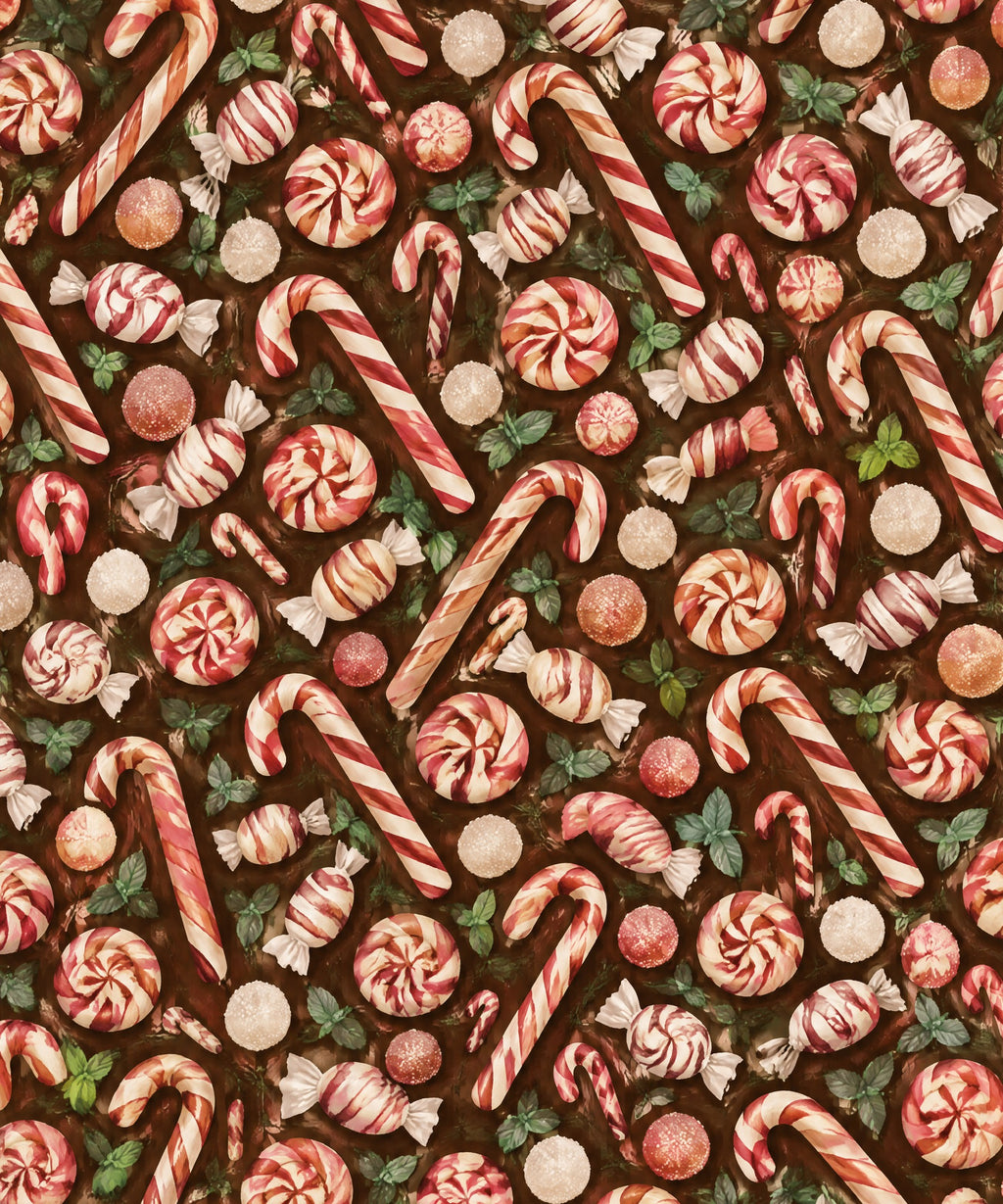 Peppermint Swirls blanket, full design