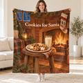 Cookies for Santa blanket, held open
