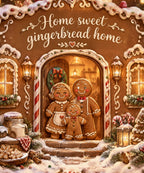 Home sweet gingerbread home blanket, full design