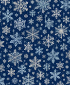 Navy Snowflakes blanket, full design