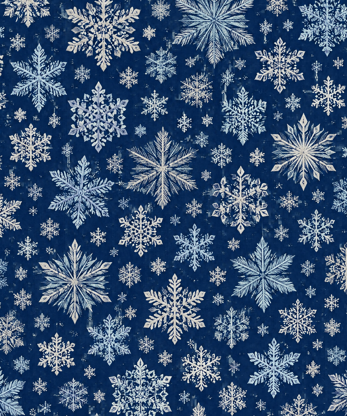 Navy Snowflakes blanket, full design